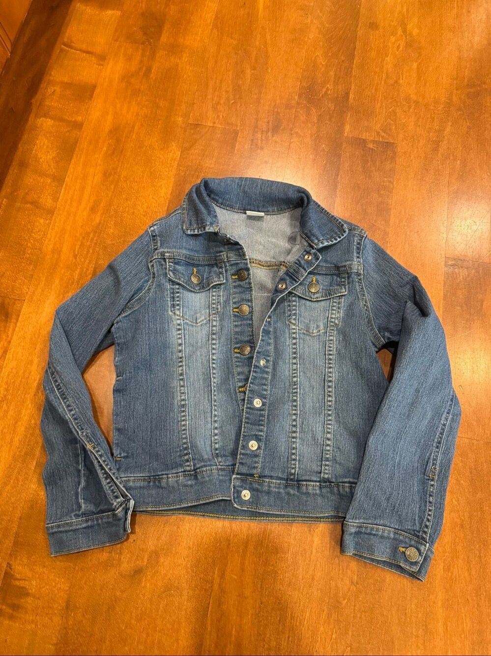 Custom Kansas City Chiefs Girls Denim Jacket Crazy 8 Size M 7-8